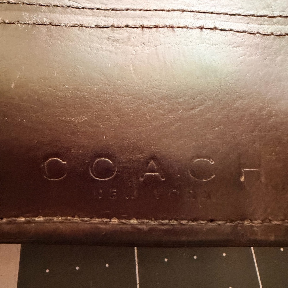 Coach Vintage Brown Leather women’s Wallet with Embossed Logo
